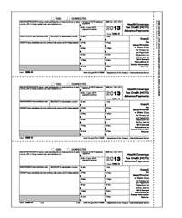1099-H Health Coverage Tax Credit Advance Payment Payer/State Copy C Cut Sheet