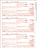 1099-C Cancellation of Debt Fed Copy A Cut Sheet (BCFED05)