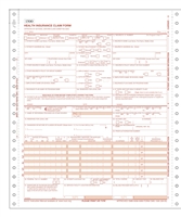 CMS-1500 Claim Form 2-Part Continuous (White/Canary Paper Stock)