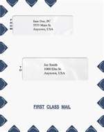 Double Window Envelope First Class (Offset Style for Creative Solutions/Ultra Tax Users) Peel & Close