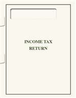 Side Staple Income Tax Return Folder with Pocket, Official 1040 Window